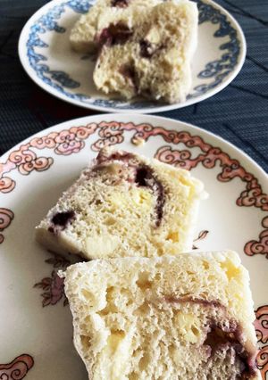 ブルーベリーとクリームチーズの蒸しパン-レシピのメイン写真