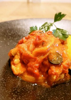 鶏もも肉のバスク風トマト煮-レシピのメイン写真