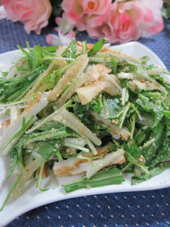 水菜とたくあんのごまサラダ-レシピのメイン写真