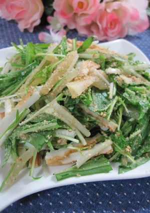 水菜とたくあんのごまサラダ-レシピのメイン写真