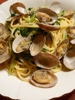 【夏バテ予防】あさりと豆苗のスパゲッティ-レシピのメイン写真