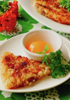 フライパンで丸々☆簡単な焼きおにぎり-レシピのメイン写真