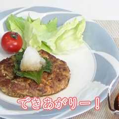 A picture of 高たんぱくヘルシーサバ缶豆腐ハンバーグ.