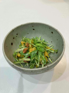 かぼちゃと水菜のアーモンドサラダ-レシピのメイン写真