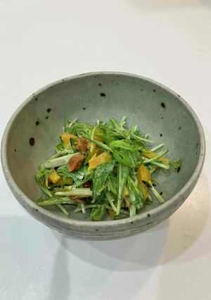 かぼちゃと水菜のアーモンドサラダ-レシピのメイン写真