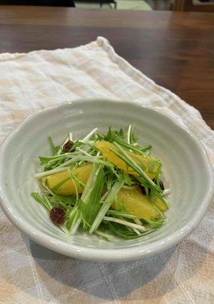 水菜のオレンジサラダ-レシピのメイン写真
