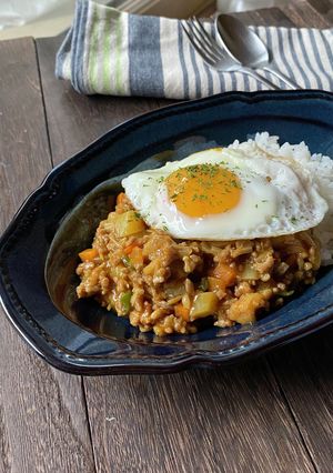 20分で！えのきのキーマカレー-レシピのメイン写真