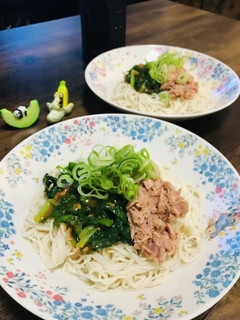 ニラ薬味♫病みつきになる!冷やし素麺♡-レシピのメイン写真
