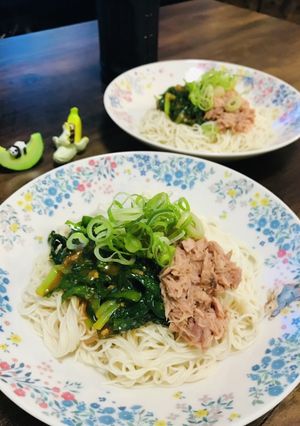 ニラ薬味♫病みつきになる!冷やし素麺♡-レシピのメイン写真