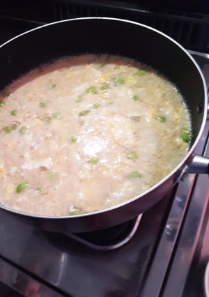 簡単★冷凍むき枝豆と絹豆腐のかき玉スープ-レシピのメイン写真