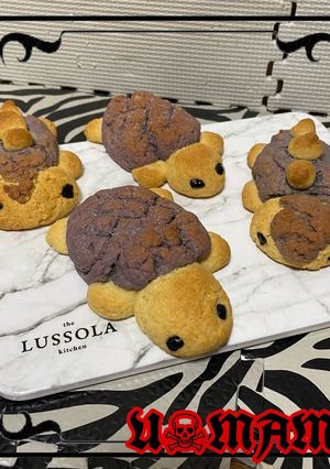 カメと恐竜のメロンパンクッキー-レシピのメイン写真