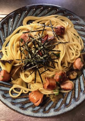 茄子とソーセージのパスタ-レシピのメイン写真