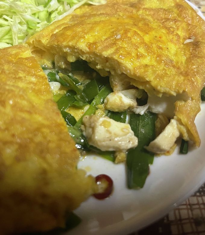 中華ニラ豆腐オムレツ by 平中なごん 【クックパッド】 簡単おいしい