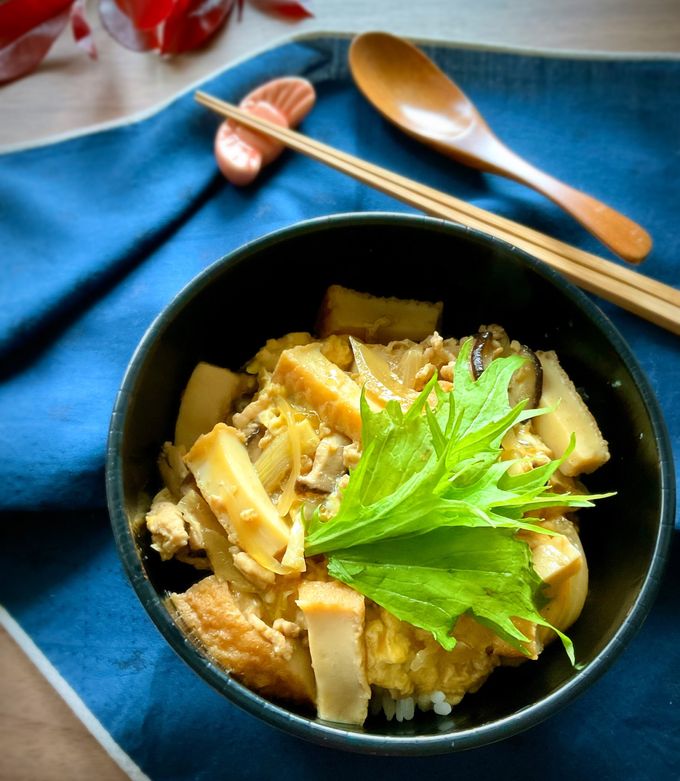 鶏ひき肉と絹厚揚げde親子丼 by いつも空色 【クックパッド】 簡単
