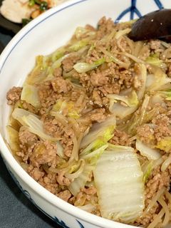 簡単♡豚ひき肉と白菜ともやしのあんかけ-レシピのメイン写真