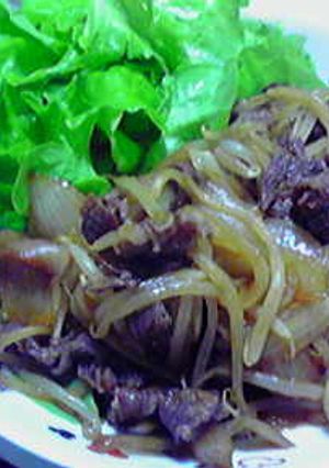 牛肉ともやしの甘辛炒めー焼肉風ー-レシピのメイン写真