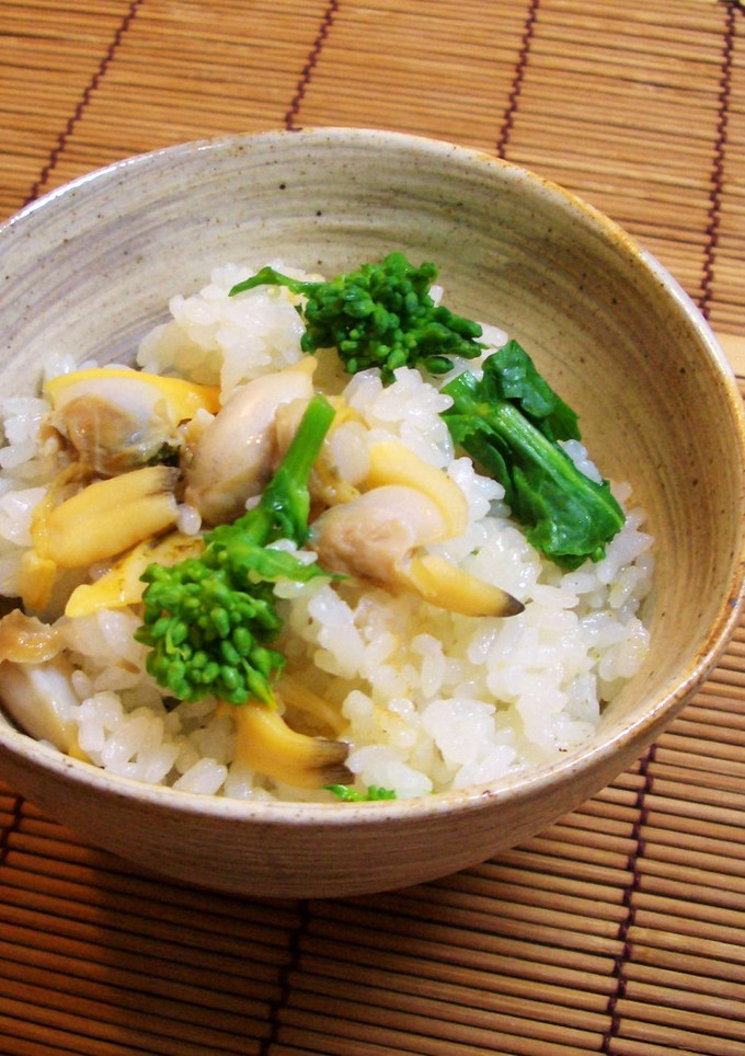 あさりと菜の花の炊き込みご飯-レシピのメイン写真