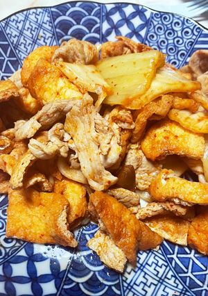 油揚げ入り豚キムチ炒め-レシピのメイン写真