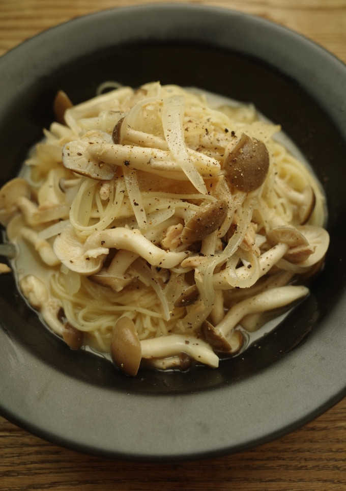 新玉ねぎとツナとしめじの和風パスタ-レシピのメイン写真