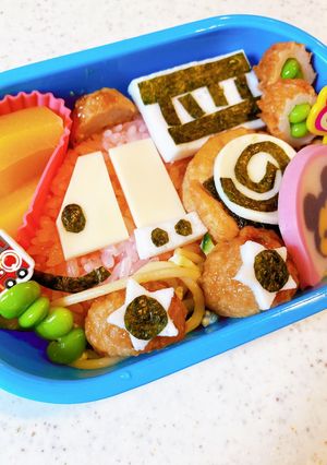 乗り物♩幼児キャラ弁♩消防車くん-レシピのメイン写真