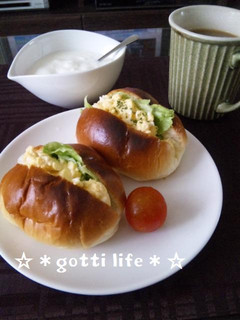 ロールパン卵サンド-レシピのメイン写真