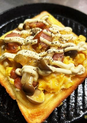 ふんわり卵の休日トースト〜ブランチに〜-レシピのメイン写真