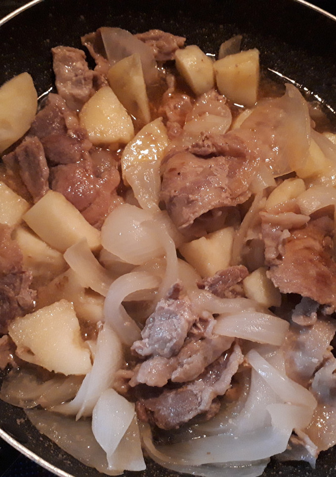 豚小間の簡単肉じゃが風-レシピのメイン写真