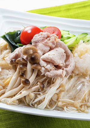 キノコの冷しゃぶそうめん-レシピのメイン写真