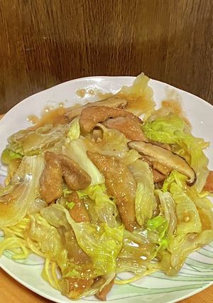 レバーとレタスであんかけ焼きそば-レシピのメイン写真