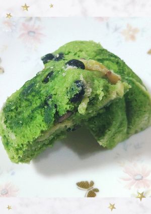 レンチンで簡単！和風抹茶蒸しパン-レシピのメイン写真