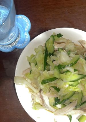 さっぱり蒸し鶏と野菜のからし酢醤油和え-レシピのメイン写真