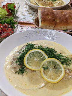 鶏胸肉のレモンクリーム煮込み-レシピのメイン写真