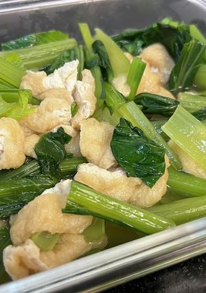 小松菜と揚げの煮物-レシピのメイン写真