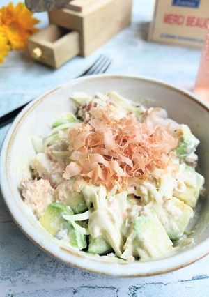 3分おつまみ☆鮭の中骨缶のマヨサラダ-レシピのメイン写真