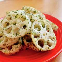 รูปของ 腸活♡れんこんの海苔塩バター炒め