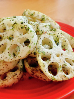 腸活♡れんこんの海苔塩バター炒め-レシピのメイン写真