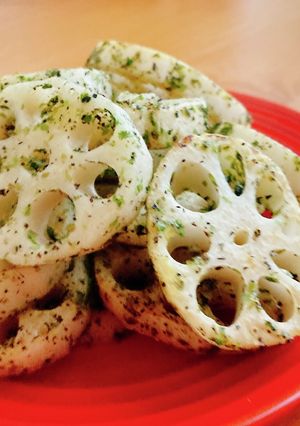 腸活♡れんこんの海苔塩バター炒め-レシピのメイン写真