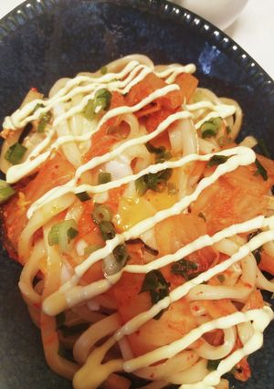 ワンボウルちんのキムチうどん-レシピのメイン写真