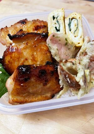 いつもの味☆鶏もも肉の甘味噌漬け弁当-レシピのメイン写真