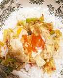 半熟ゆで卵の甘辛醤油漬けを熱々のご飯で