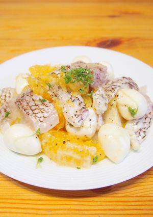 おうちレストラン♪鯛と八朔のカプレーゼ-レシピのメイン写真