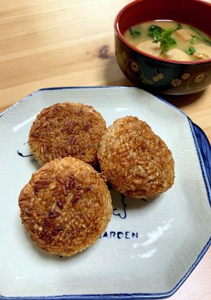 焼きおにぎり　前日に残りご飯で下ごしらえ-レシピのメイン写真