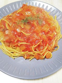 茹でない!シンプル!簡単トマトパスタ-レシピのメイン写真