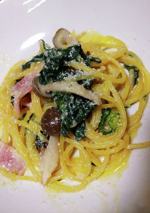 ワンパン牛乳だけのクリームパスタ-レシピのメイン写真