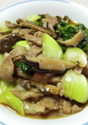 青梗菜と干し椎茸のオイスターソース炒め-レシピのメイン写真