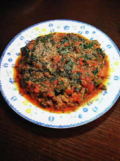 簡単☆ほうれん草と挽き肉のトマト煮込み-レシピのメイン写真