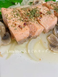 サーモンのレンジ蒸し-レシピのメイン写真