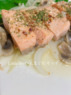 サーモンのレンジ蒸し-レシピのメイン写真
