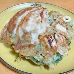 รูปของ すりおろしレンコン入りお好み焼き