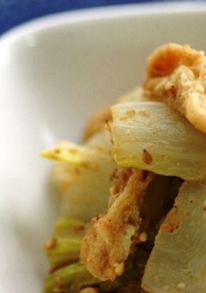 ５分で。白菜とあげの胡麻和え-レシピのメイン写真